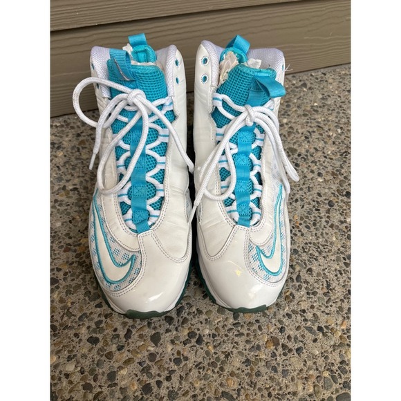 Nike Air Max Jr Chlorine Blue White 2011 Basketball 442478-100 Men's Size 10.5 - Picture 6 of 12